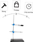 Mobestech Iron Stand Mini Clamps Micro Set, Miniature Tools Lab Condenser Clamp Chemistry Equipment