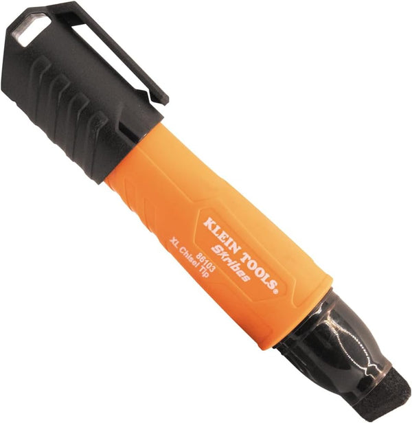 Klein Tools 86103 Skribes XL Permanent Marker, Chisel Tip, Professional-Grade Ink, Multi-Surface