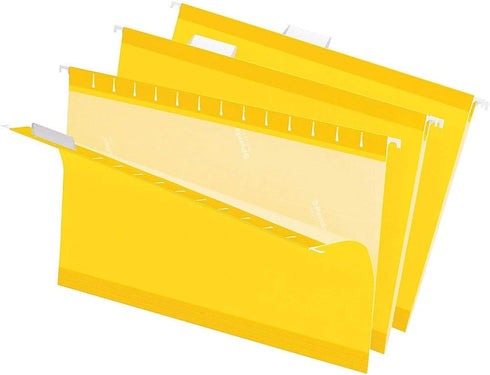 Pendaflex 1/5 YEL Reinforced Hanging Folders, Legal Size, Yellow, 25/BX (04153)