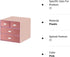 Desk Organizer with 4 Drawers, Plastic Storage Box for Office, School, Home, Dressing Table, and Desktop (Pink)