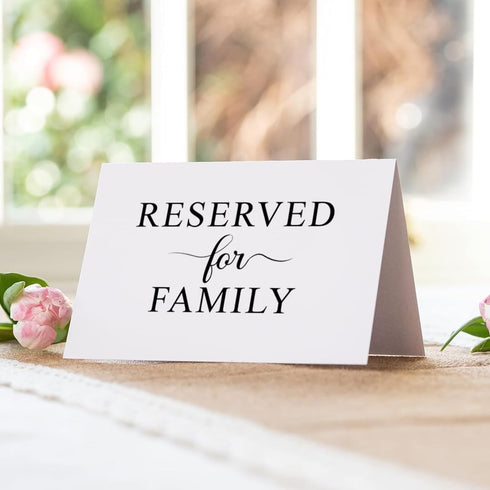 MODERN CREATORS Pack 10 8x11" Inch Of Custom Reserved Table Signs for Wedding Party Restaurant - Double Sided Sign