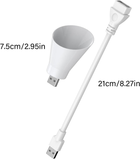 JINPIAOPIAO Flexible Goosenecks USB LED Desk Lamp with Adjustable Warm White Lights for Bedroom Reading Nightlight Dorm