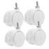 PRETYZOOM 4Pcs Office Chair Caster Wheels with Brake Swivel Casters for Smooth