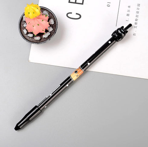 Cute Cat Gel Pens Set, Fun Kawaii Animal Black Ink Pens for Kids, Office, School Supplies, 12 Styles