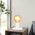 Industrial Table Lamp Base, E26 E27 Lamp Base Without Shade, Mini Short Desk Lamp Exposed Bulb Base in White