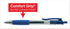 Universal Comfort Grip Gel Pen, Retractable, Medium 0.7 mm, Blue Ink, Dozen