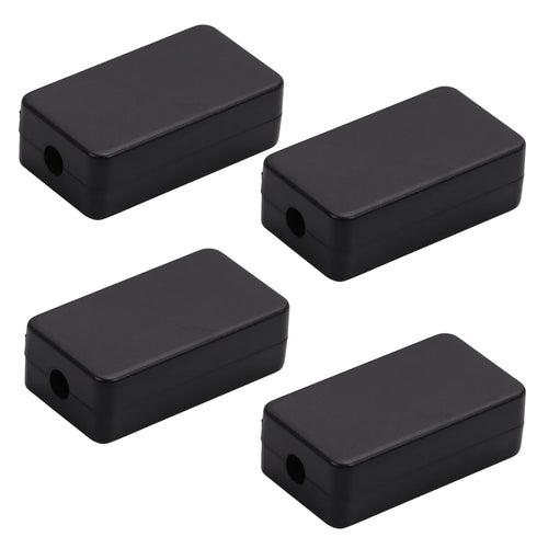 Fielect Junction Box ABS Plastic Dustproof Universal Electrical Project Enclosure Black 1.89 x 1.02 x 0.61 inch, 4Pcs
