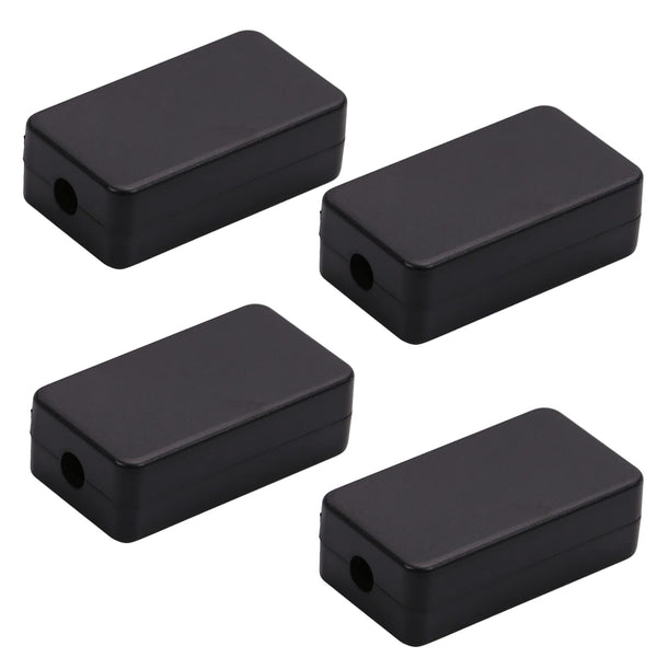 Fielect Junction Box ABS Plastic Dustproof Universal Electrical Project Enclosure Black 1.89 x 1.02 x 0.61 inch, 4Pcs