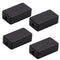 Fielect Junction Box ABS Plastic Dustproof Universal Electrical Project Enclosure Black 1.89 x 1.02 x 0.61 inch, 4Pcs