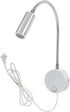 WeFoonLo 3W Wall Mounted Reading Light Flexible Gooseneck LED Sconce Lamp with Plug