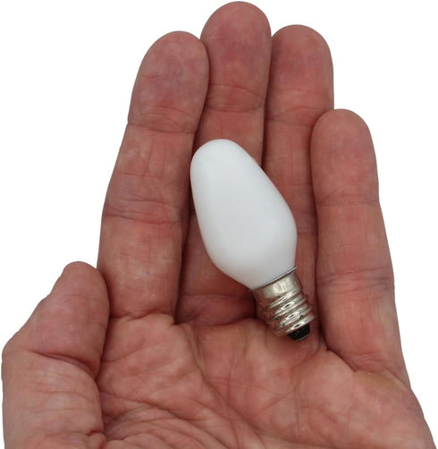 4W C7 Bulb 120V Bulb Bulbs E12 2 Pack lumenivo Replacement Frosted White Incandescent Light for Holiday Decor, Small