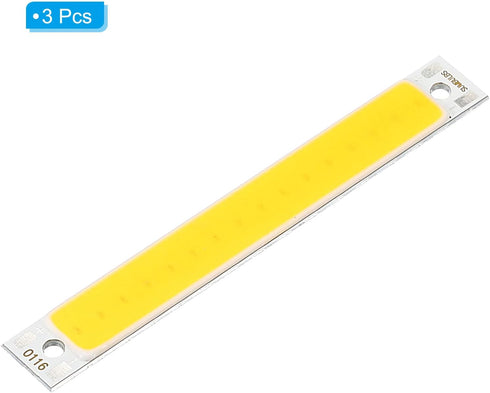 PATIKIL 1W DC 3-3.7V LED Chip Bulb, Aluminum COB Warm White Light 3000K 100LM for Home Reading, 3 Pack
