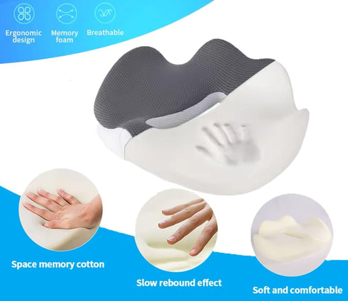 Home & Travel Gear Memory Foam Seat Cushion for Office Chair & Car Ergonomic Support for Comfortable Sitting Non-Slip
