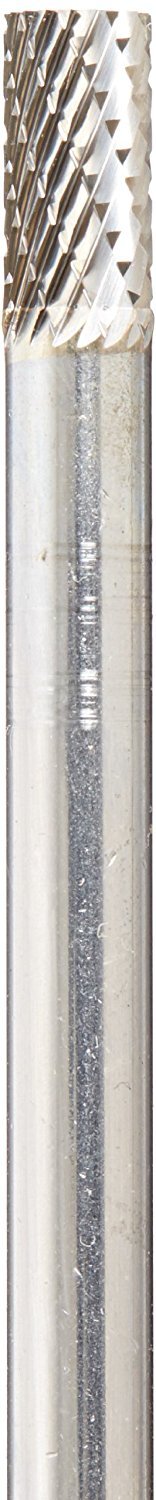 Drill America SA-5 Carbide Burr/Rotary File Cylindrical Double Cut for Die Grinder 1/2" Dia. x 1" Cut Length