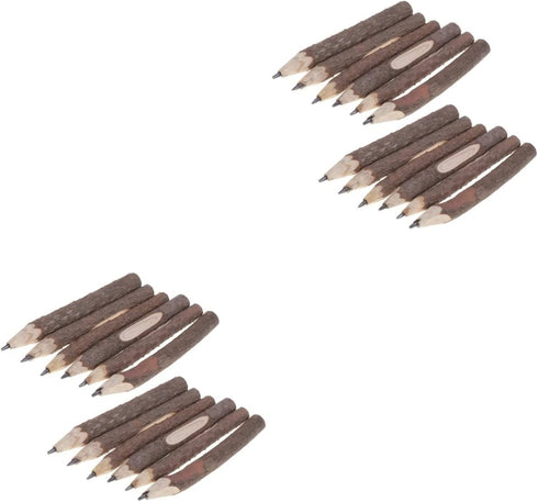 NUOBESTY 30 pcs Natural Retro Twig Pencils, Wood Branch Pencil Supplies, Rustic Tree Branch Office Gifts