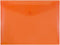 JAM PAPER 12/Pack Plastic Envelopes with Snap Closure - Orange - Letter Booklet - 9 3/4 x 13