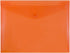 JAM PAPER 12/Pack Plastic Envelopes with Snap Closure - Orange - Letter Booklet - 9 3/4 x 13