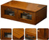 LIFKOME Wood Desk Organizer with 2 Drawers, Bamboo Storage Box for Coffee