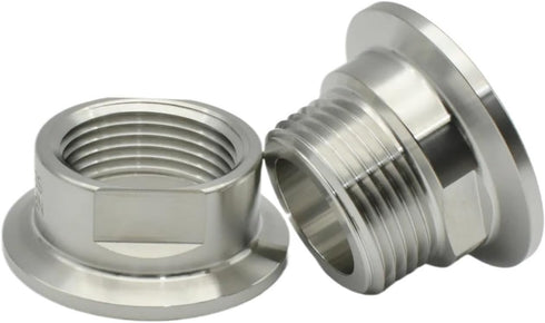 WSKJAFDL 1pcs 1/4-1in 304 50.5mm,3/8 NPT BSP Thread Stainless Steel Sanitary Fittings for Homemade Beer & Dairy