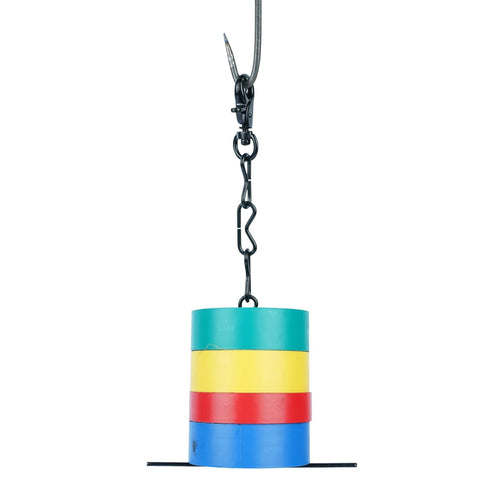 MELOTOUGH Tape Thong for Tool Belt - Electricians Tape Holder Chain with Keyring and Trigger Snap Hook, Black Plating