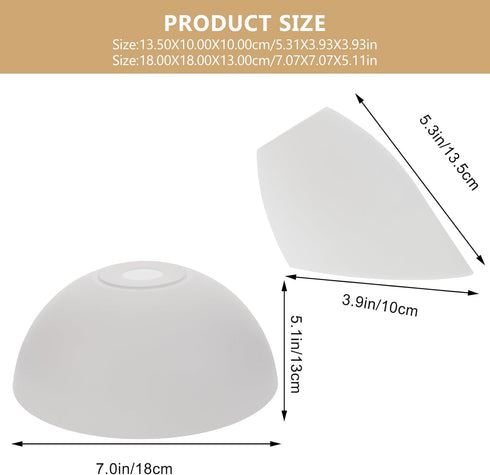 4pcs Set Uonlytech Plastic Horseshoe Lamp Shades Floor Lamp Shade White Replacement Bowl for Table