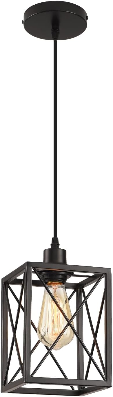CAFULAM Black Pendant Lighting Modern Pendant Light, Adjustable Pendant Light Fixture,Pendant Lights Kitchen