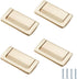 SANCHAKOU Cabinet Drawer Knob 4-Pack Bedside Table Concealed Buckle Flat Handle Sliding Door