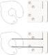 PRIME-LINE MP9493 3 Pack) Texas Security Bolt, In., Stamped Steel, Painted White, Fits Swing-In Doors (Single