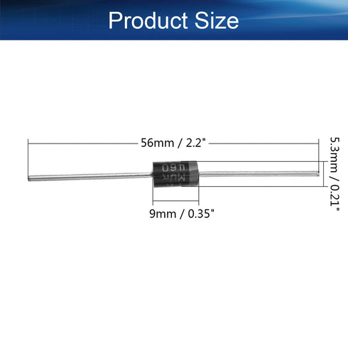 Heyiarbeit 20Pcs MUR460 Rectifier Diode 4A 600V Power Rectifier for Circuit Isolation Electrical Experiments