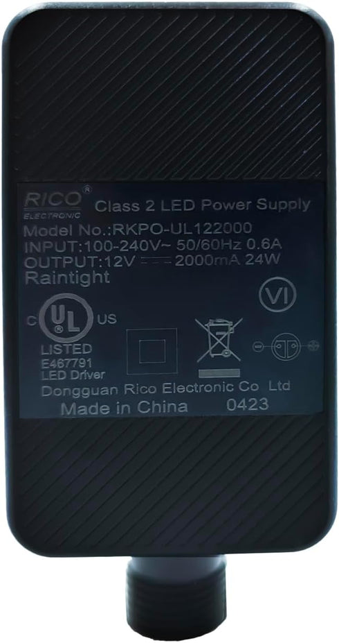 LED Power Supply for Garden Spotlight, Garden Lighting LED Adapter 12V 2A 24W, IP44
