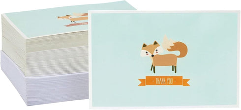 6 Pack 48, 4 6 Best Paper Greetings Baby Shower Thank You Cards with Envelopes - Funny Woodland & Cute Animal Designs