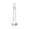EISCO Volumetric Flask, 10ml - Class A, ASTM Tolerance ±0.020 ml Glass Stopper Single, Blue Graduation- Eisco Labs