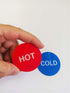 Zzooi Hot and Cold Water Pipe Labels, 2 Count Round 5cm