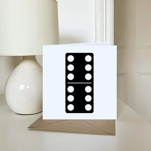 Azeeda (GC00086415) 'Domino Game Tile' Blank Greeting Card