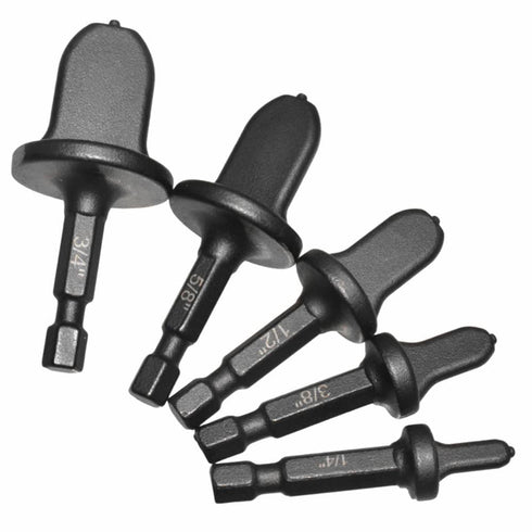 HVAC Copper Tube Flaring Tool Set, 5PC Drill Bit Set for Air Conditioner Repairing, Includes 3/4 to 1/4 Sizes