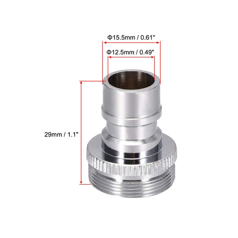 uxcell Brass Faucet Tap Quick Connector M24 UNF Male Thread Hose Pipe Socket Adapter Fitting for Dishwasher Washing Machine