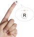 dealzEpic - Alphabet Stickers of The Letter R, Small Round Paper Self-Adhesive Peel and Stick Labels