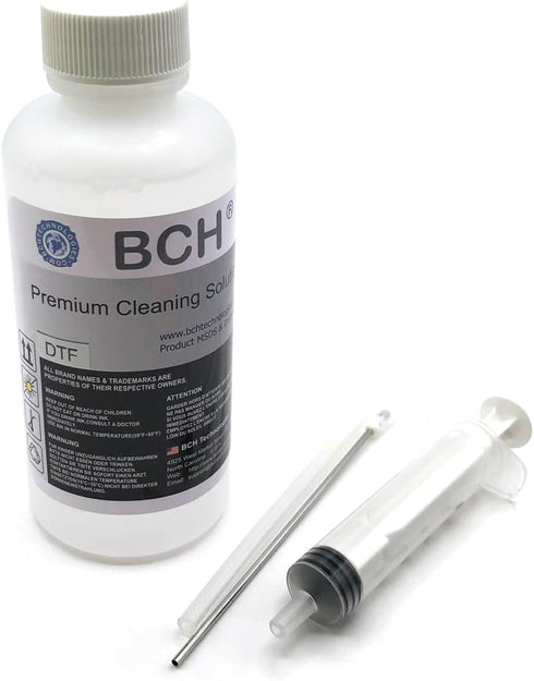 BCH Premium Cleaning Solutions for DTF Inks - MaxStrength Against White Ink Clog