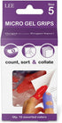 Lee Tippi Micro Gel Fingertip Grips, Assorted, Size 5 Small, 10 Pack (S61050)
