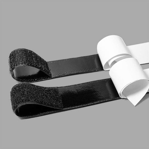LLPT Hook and Loop Tape, 3/4 Inch x 23 Feet Heavy Duty Adhesive Industrial Strength Strip for Indoor/Outdoor, Black