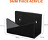 Richboom Acrylic Mail Holder, Envelope Holder for Desk Countertop Letter Holder for Home Office School (1 Section Black) by Richboom