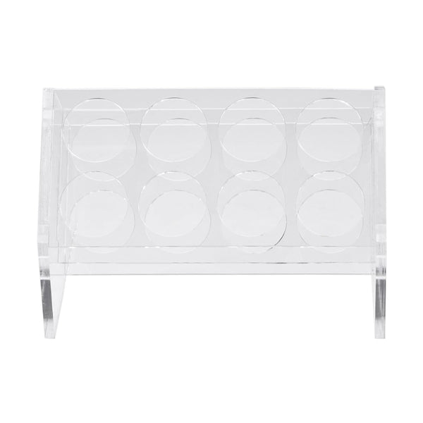 YOKIVE Slant Acrylic Tube Rack, Test Tube Holder for 50ml Lab Test Tubes (Clear, 8-Sockets)