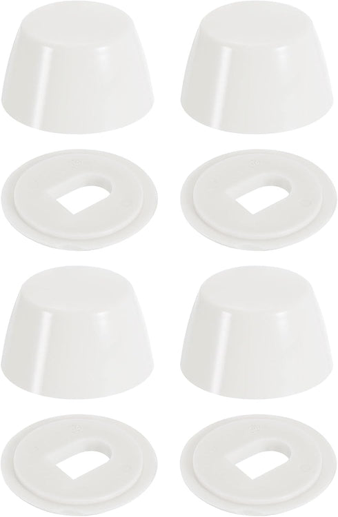 uxcell 4Pcs Toilet Bolt Caps, 20mm/0.79" Plastic Push-On Toilet Seat Floor Bolts