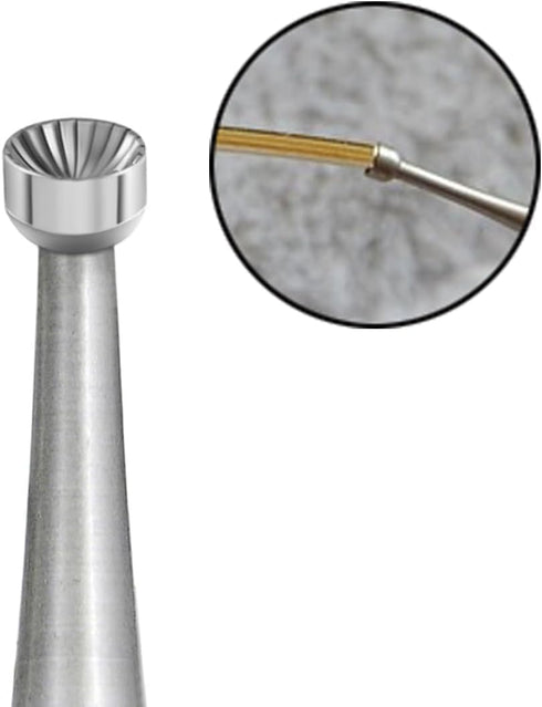 Luo ke 2 Pcs Round Cup Burr, 3/32'' Shank Wire Rounder Burs with Hand Drill Twisting Tools (1.2mm + 1.8mm)