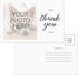 SBLABELS Personalized Photo Script Thank You Postcards / 50 Custom Appreciation Classic