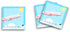 Butler in the Home Sticky Notes, 12 Pack, 3"x3", 50 Sheets Per Pad, Let Your Dreams Take Flight Airplane Memo Pads