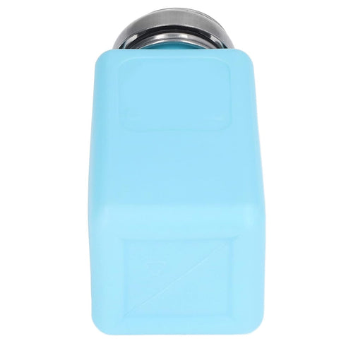 200ml Press Type Solvent Dispenser, ESD Anti Static Bottle with Stainless Steel Lid, Blue