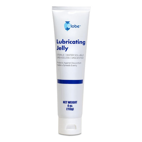 (12 Pack) 4 oz Globe Lubricating Jelly, Sterile, Water Soluble, Latex-Free, Unscented, Greaseless, for Medical Use