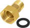 Joywayus Brass Water Meter Pipe Fitting, Hex Nipple 3/4” NPS Male x 1” NPS Female