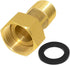 Joywayus Brass Water Meter Pipe Fitting, Hex Nipple 3/4” NPS Male x 1” NPS Female